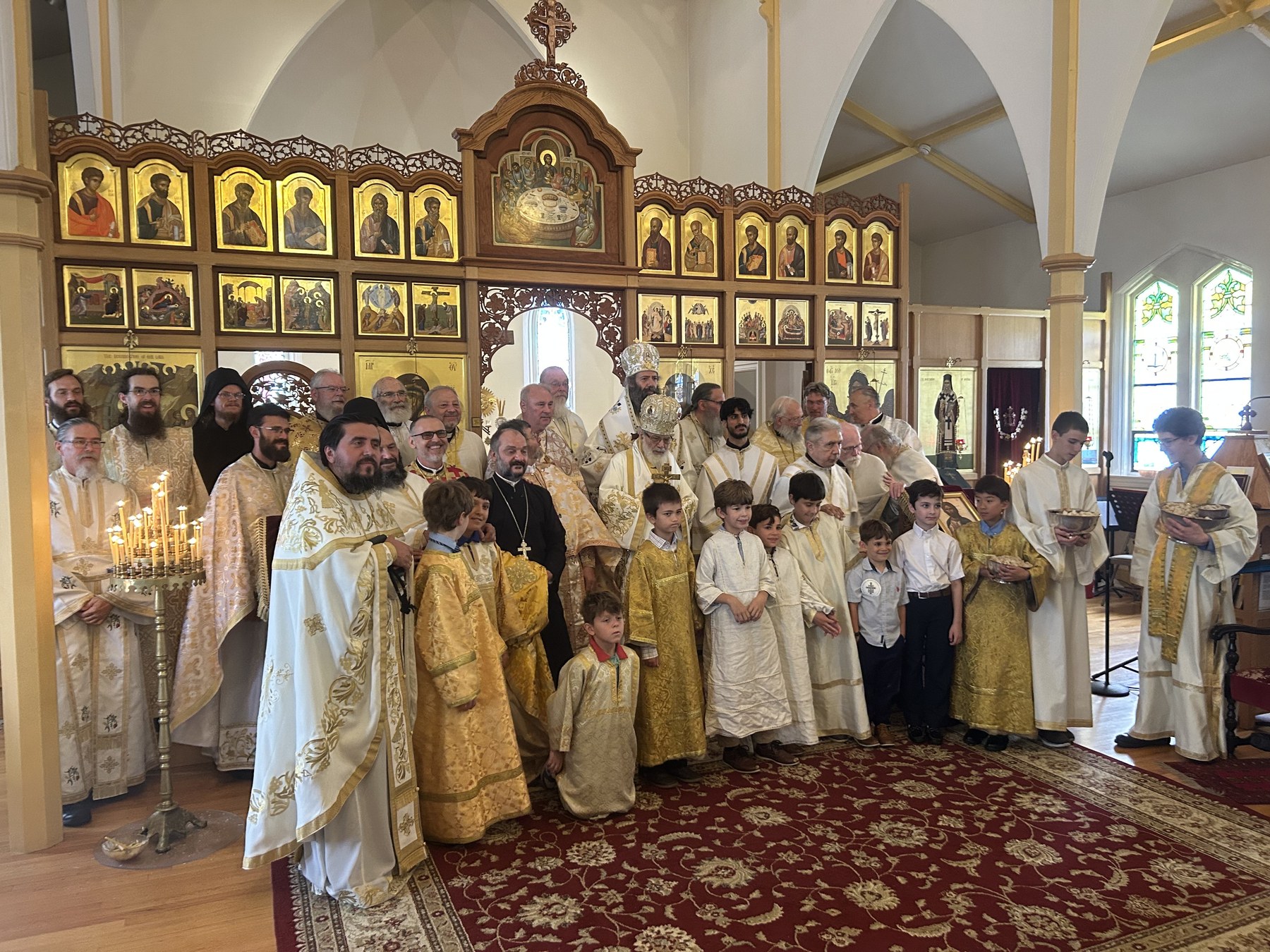 Clergy and altar servers gathered at the 2025 diocesan convention in Boston