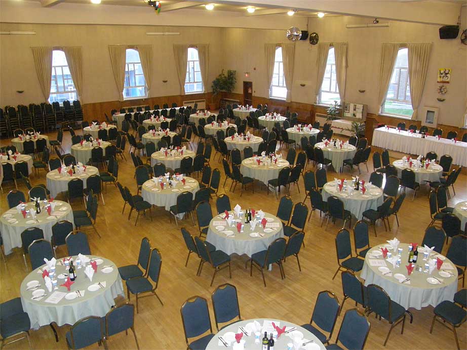 Hall dining setup